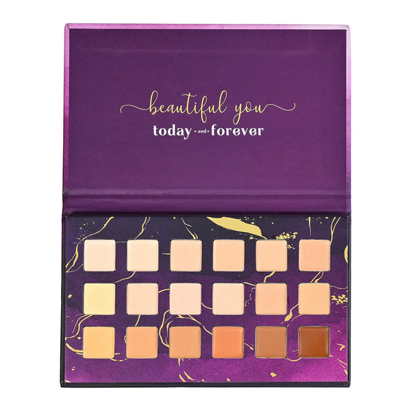 Aflairza The Flawless Edit – Aspire Edition | Mini Conceal & Correct Palette | 18 Super-Creamy Shades | Ultra-Blendable, Full Coverage | Correct, Conceal & Perfect | All-in-One Pro Face Palette