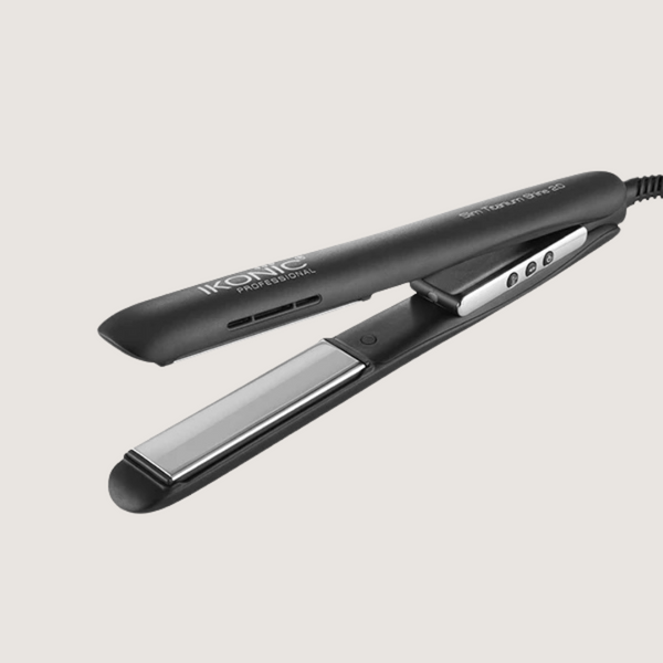 Ikonic Hair Straightener - Slim Titanium Shine Black & Silver